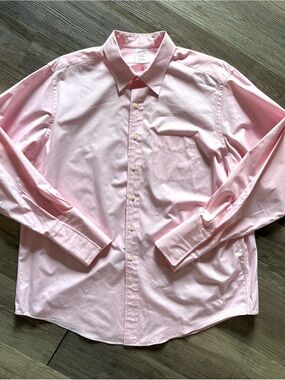Brooks Brothers Dress Shirt Mens 2XL 18 36 Traditional Fit Pink